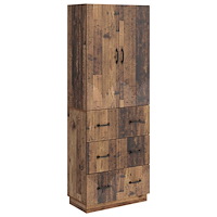 vidaXL Skåpset 2 pcs Gammalt trä 66 x 34,5 x 87 cm Konstruerat trä
