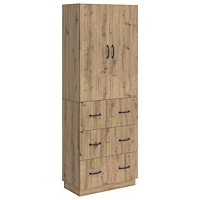 vidaXL Skåpset 2 pcs Artisan-ek 66 x 34,5 x 87 cm Konstruerat trä