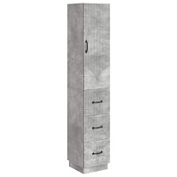 vidaXL Skåpset 2 pcs Betonggrå 33 x 34,5 x 87 cm Konstruerat trä