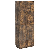 vidaXL Skåpset 2 pcs Rökt ek Konstruerat trä