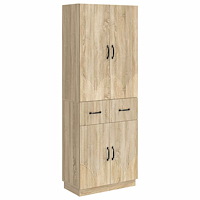 vidaXL Skåpset 2 pcs Sonoma-ek Konstruerat trä