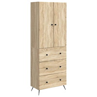 vidaXL Skåpset 2 pcs Sonoma-ek 66 x 34,5 x 90 cm Konstruerat trä
