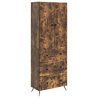 vidaXL Skåpset 2 pcs Rökt ek 66 x 34,5 x 90 cm Konstruerat trä
