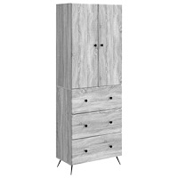 vidaXL Skåpset 2 pcs Grå Sonoma 66 x 34,5 x 90 cm Konstruerat trä