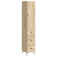 vidaXL Skåpset 2 pcs Sonoma-ek 34,5 x 34,5 x 90 cm Konstruerat trä