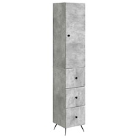 vidaXL Skåpset 2 pcs Betonggrå 34,5 x 34,5 x 90 cm Konstruerat trä