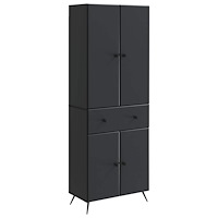 vidaXL 2 pcs Svart