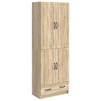 vidaXL Skåpset 2 pcs Sonoma-ek Konstruerat trä