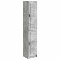 vidaXL Skåpset 2 pcs Betonggrå Konstruerat trä