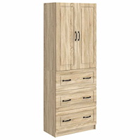 vidaXL Skåpset 2 pcs Sonoma-ek 66 x 34,5 x 87 cm Konstruerat trä
