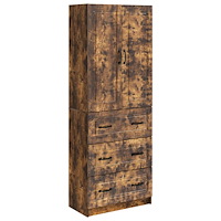 vidaXL Skåpset 2 pcs Rökt ek 66 x 34,5 x 87 cm Konstruerat trä