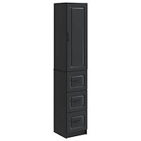 vidaXL Skåpset 2 pcs Svart 33 x 34,5 x 87 cm Konstruerat trä