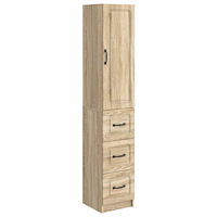 vidaXL Skåpset 2 pcs Sonoma-ek 33 x 34,5 x 87 cm Konstruerat trä
