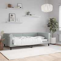 vidaXL Dagbädd ljusgrå 100x190 cm sammet