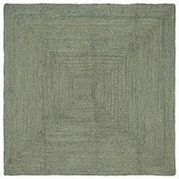 vidaXL Områdesmattor Rektangulär Olivgrön 160 x 160 cm Jute