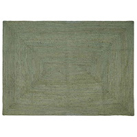 vidaXL Områdesmattor Rektangulär Olivgrön 200 x 290 cm Jute