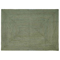 vidaXL Områdesmattor Rektangulär Olivgrön 240 x 340 cm Jute