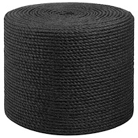 vidaXL Jutegarn 10 pcs 2 Svart 100% Tossa jute