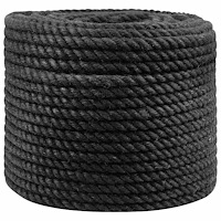 vidaXL Juterep 10 Svart 100% Tossa jute