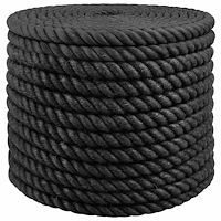 vidaXL Juterep 20 Svart 100% Tossa jute