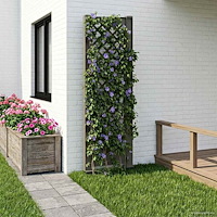 vidaXL Trellis med spik Grå 43 x 6 x 165 cm PP