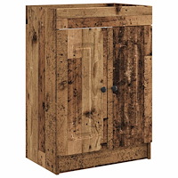 vidaXL Badrumsskåp under handfat Gammalt trä 78,5 x 37,5 x 81 cm