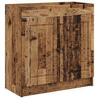 vidaXL Badrumsskåp under handfat Gammalt trä 56 x 37,5 x 81 cm