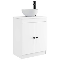 vidaXL Badrumsspegel med handfat Vit 54 x 35 x 83 cm Konstruerat trä