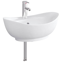 vidaXL Tvättställ för badrum Krom 59 x 35 x 21 cm Metall