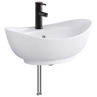 vidaXL Tvättställ för badrum Matte Svart 59 x 35 x 21 cm Metall