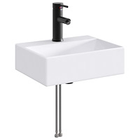 vidaXL Tvättställ för badrum Matte Svart 39 x 30,5 x 12,5 cm Metall