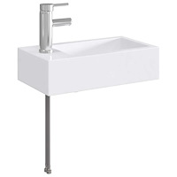 vidaXL Tvättställ för badrum Krom 45,5 x 25,5 x 13 cm Metall