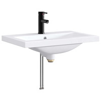 vidaXL Tvättställ för badrum Matte Svart 61 x 40 x 16,5 cm Metall