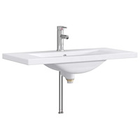 vidaXL Tvättställ för badrum Krom 81 x 40 x 17,5 cm Metall