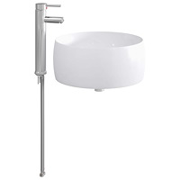 vidaXL Tvättställ för badrum Krom 38,5 x 38,5 x 16 cm Metall