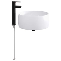vidaXL Tvättställ för badrum Matte Svart 38,5 x 38,5 x 16 cm Metall