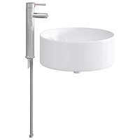 vidaXL Tvättställ för badrum Krom 40,5 x 40,5 x 15,5 cm Metall