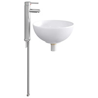 vidaXL Tvättställ för badrum Krom 32 x 32 x 13 cm Metall
