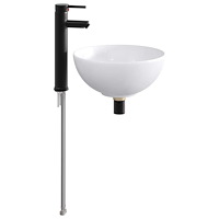 vidaXL Tvättställ för badrum Matte Svart 32 x 32 x 13 cm Metall