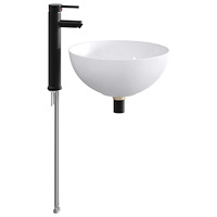 vidaXL Tvättställ för badrum Matte Svart 35,5 x 35,5 x 14,5 cm Metall