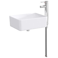 vidaXL Tvättställ för badrum Krom 40,5 x 30,5 x 13 cm Metall