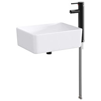 vidaXL Tvättställ för badrum Matte Svart 40,5 x 30,5 x 13 cm Metall