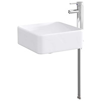 vidaXL Tvättställ för badrum Krom 49 x 37 x 14 cm Metall