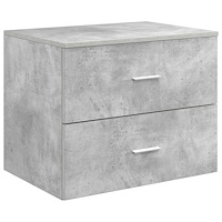vidaXL Väggmonterat Badrumsskåp Betonggrå 62,5 x 44,5 x 50 cm