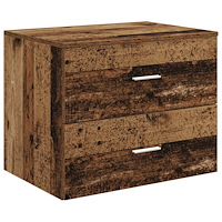 vidaXL Väggmonterat Badrumsskåp Gammalt trä 62,5 x 44,5 x 50 cm