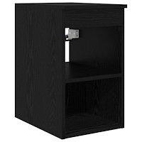 vidaXL Badrumsskåp Mellan Svart ek 30 x 35 x 50 cm Konstruerat trä