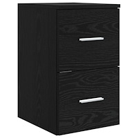 vidaXL Badrumsskåp Mellan Svart ek 30 x 35 x 50 cm Konstruerat trä