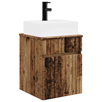 vidaXL Väggmonterad Handfat Vanity Gammalt trä 39 x 41 x 62,5 cm