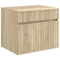 vidaXL Väggmonterat Badrumsskåp Sonoma-ek 59 x 44,5 x 50 cm