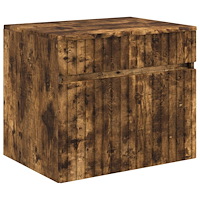 vidaXL Väggmonterat Badrumsskåp Rökt ek 59 x 44,5 x 50 cm